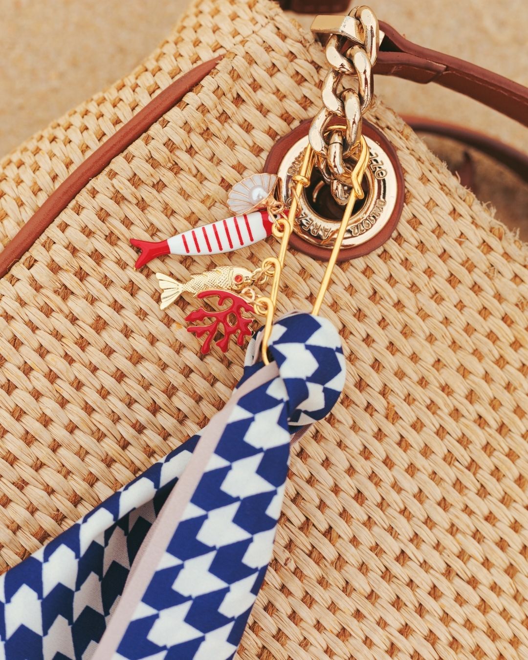 Charm Navy Peixinhos