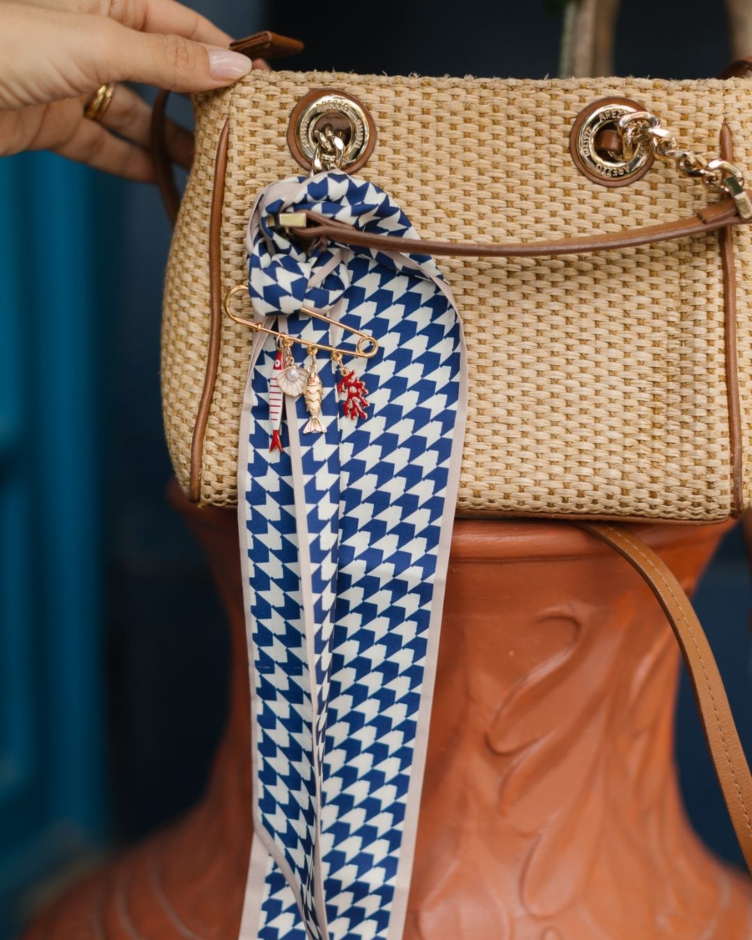 Charm Navy Peixinhos